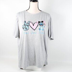 NWOT "Peace Love Stitch" Graphic T-Shirt - P2P 21"